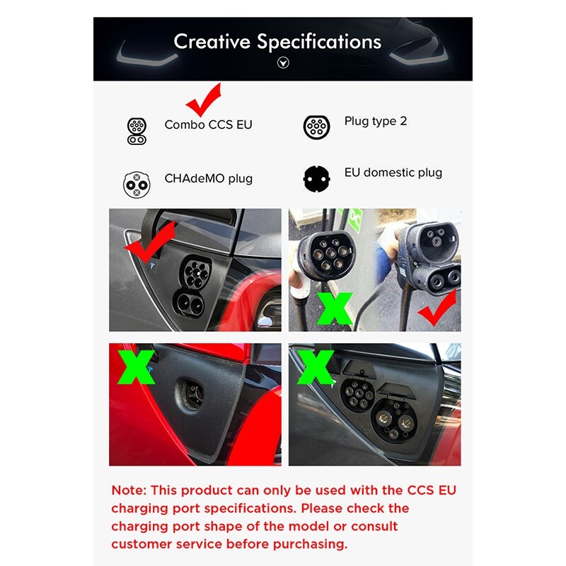 Silicone Charging Port Waterproof Dustproof Protective Cover for Tesla Model 3 Model Y-Eur Version