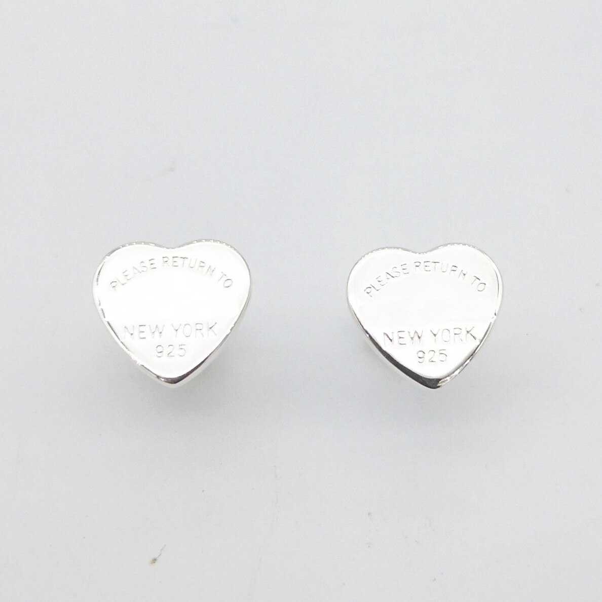Damer  s925 sterlingsølv klassiske hjerteformede sølvøreringe nitter smykkeelskere sød romantisk jubilæum