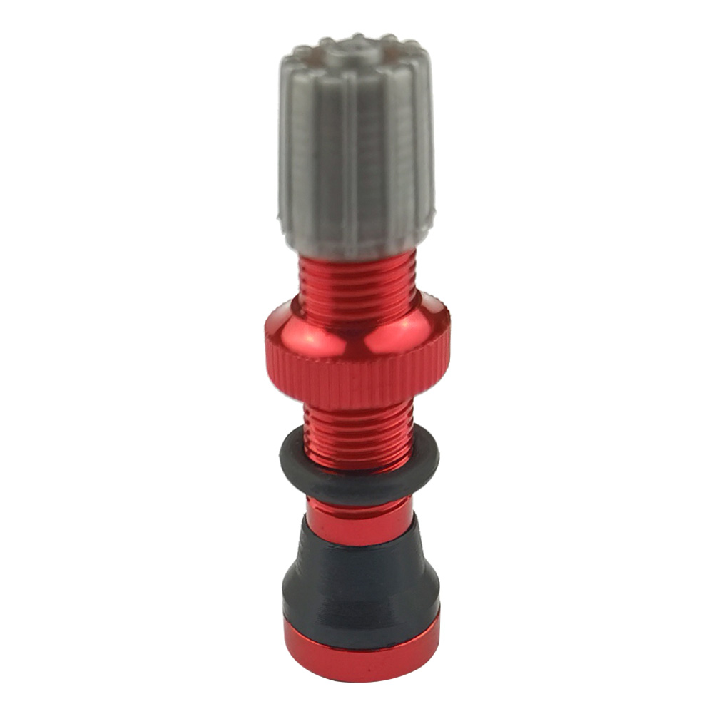 40mm American Tubeless Valve for MTB Road Bike Aluminum Bicycle Tire Valve Stem Air Valve Bike Tubeless Wheel Valve Kit: Red