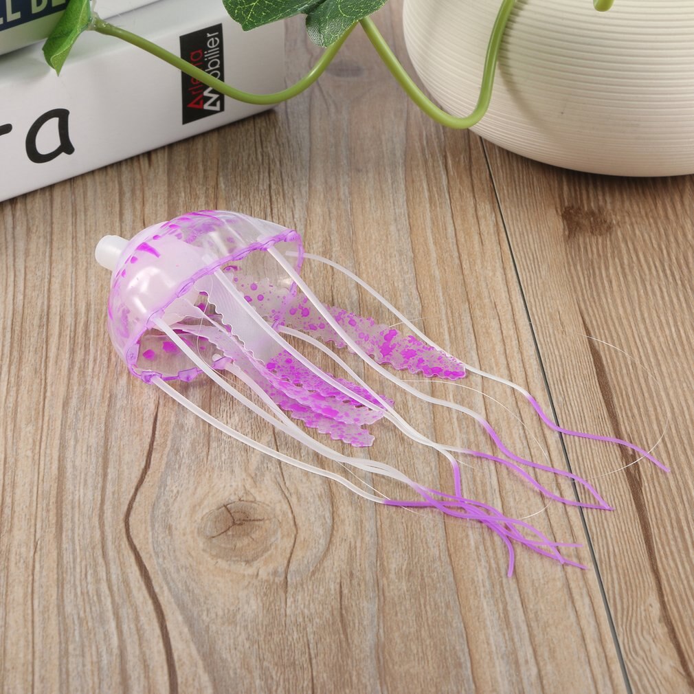 ! Glowing Effect Artificial Jellyfish Ornament Fish Toy