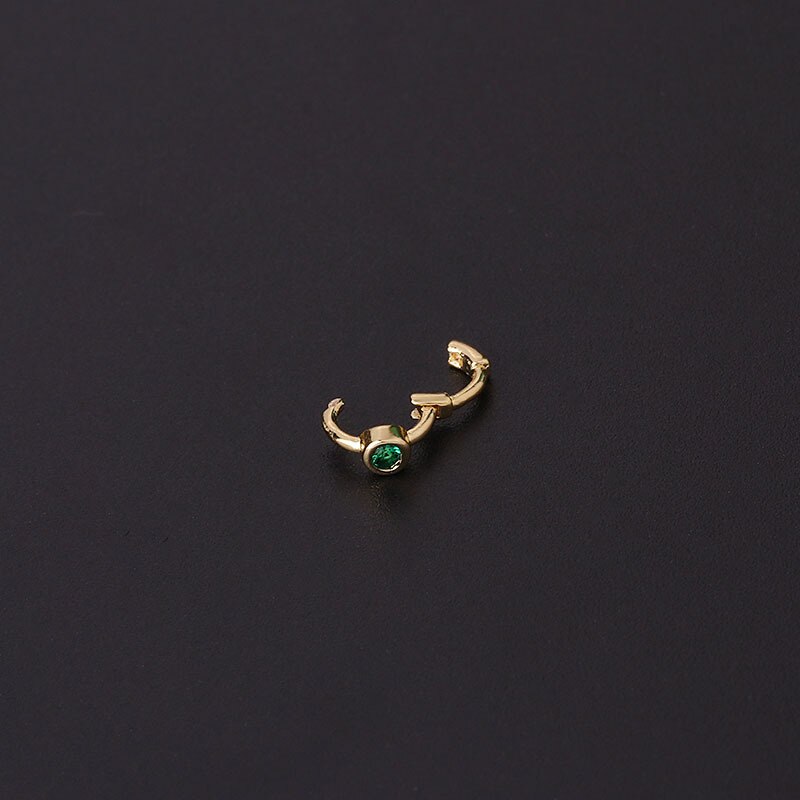 Mini pendiente de Aro para cartílago para mujer, arete de circonita Multicolor, hélice Tragus Daith Conch Rook Snug, joyería para Piercing, novedad de 2022, 1 ud.