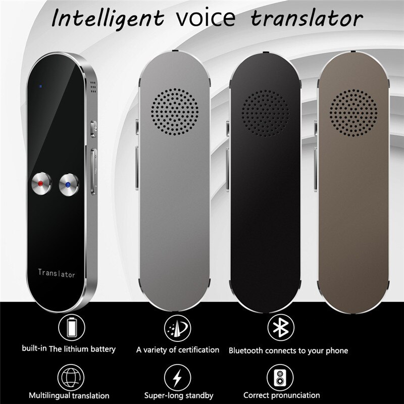 Mini traducteur vocal intelligent Portable Bluetooth bidirectionnel en temps réel 68 traducteur multilingue pour apprendre à voyager