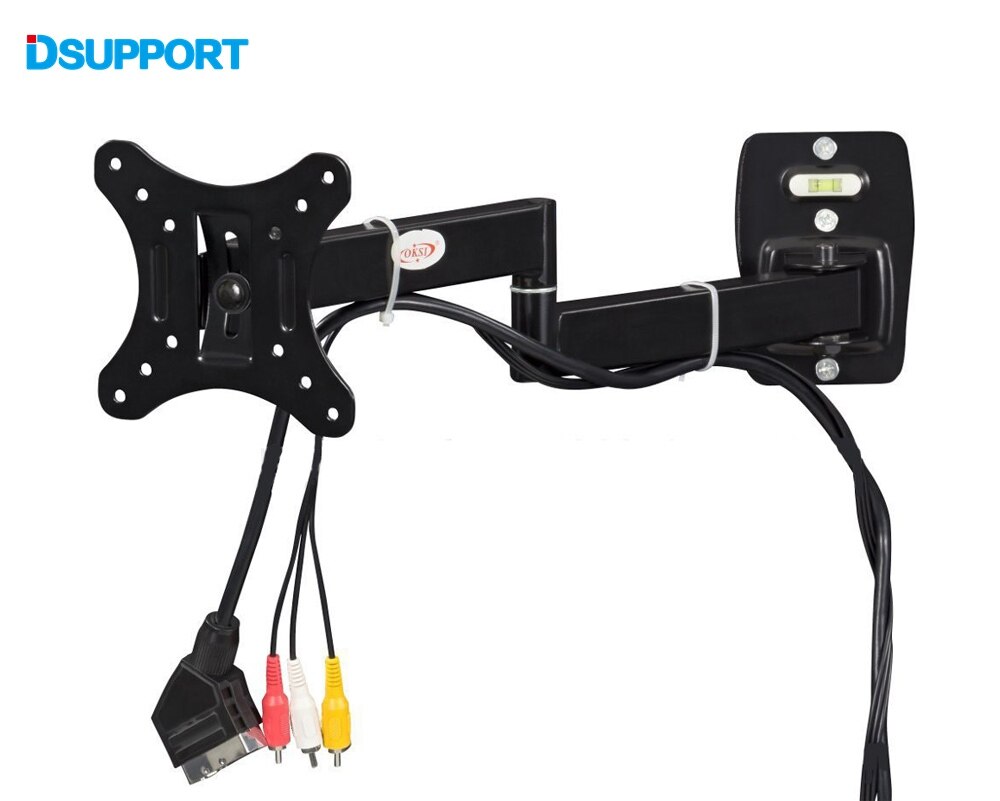 Full Motion 10-26 inch LCD LED Monitor Holder TV Wall Mount Swivel Tilt Bracket Swing Arm VESA 50/75/100mm Loading 10kgs