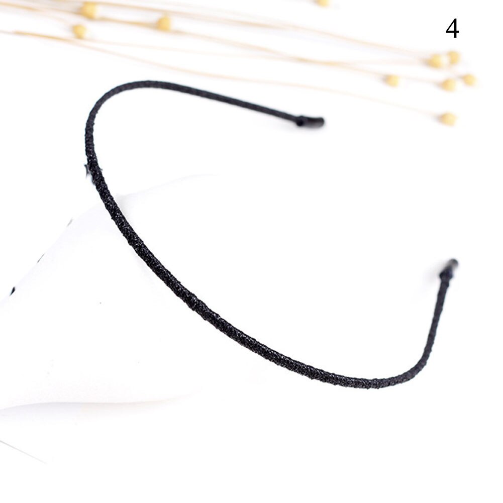 Vrouwen chique super dunne glitter haaraccessoires golvende glanzende metalen kleur hoofdband zomer haarband voor vrouwen en meisjes: 4