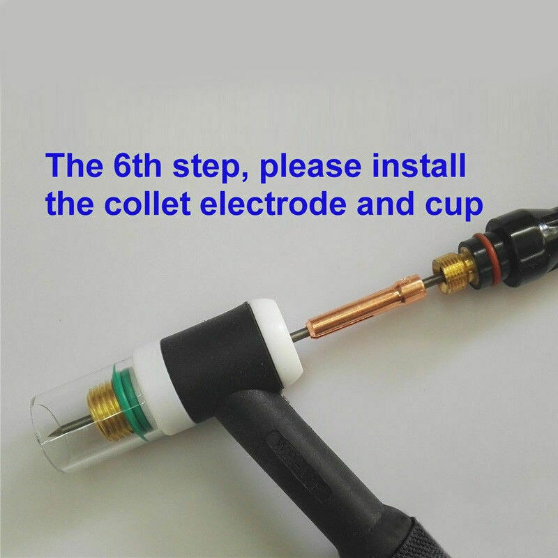 18 * Tig Stubby Gas Lens Keramische Nozzle + Warmte Cup WP17/18/26 2.4Mm Gereedschap Levert Lastoorts spantangen Gas Len Lassen Accessoire