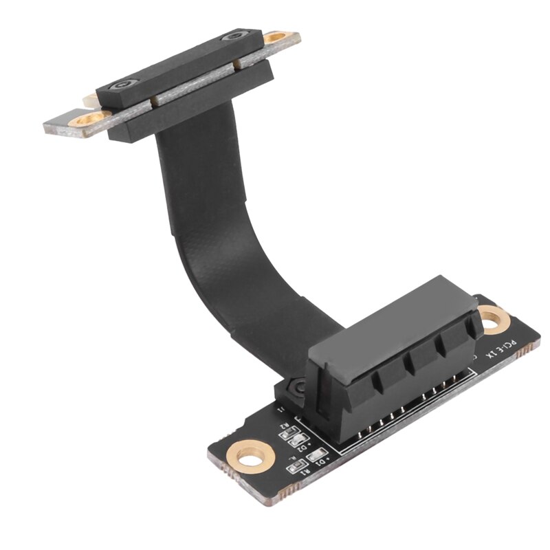 Kabel PCIE X1 pion podwójny 90 stopni kątowy kabel przedłużający PCIe 3.0 X1 robić X1 8Gbps PCI wyrazić 1X karta rozszerzająca