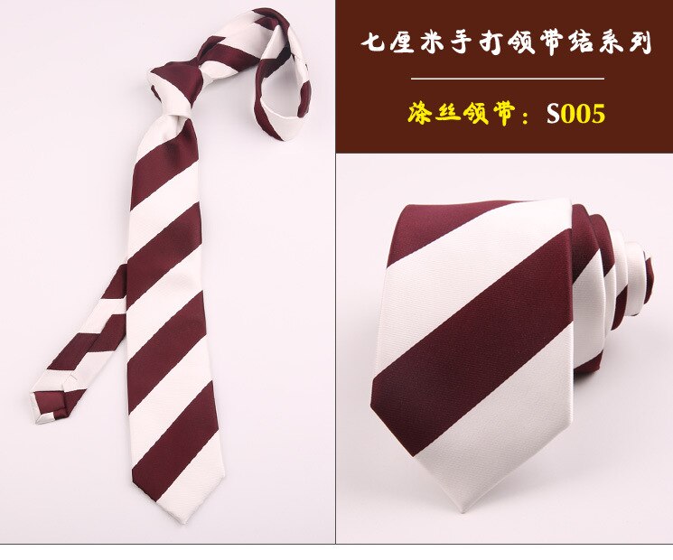 Mærke 7cm slanke mand slips luksus stribe slank slips klassisk herre brudekjole mænd slips fest forretning skjorte slips: 5