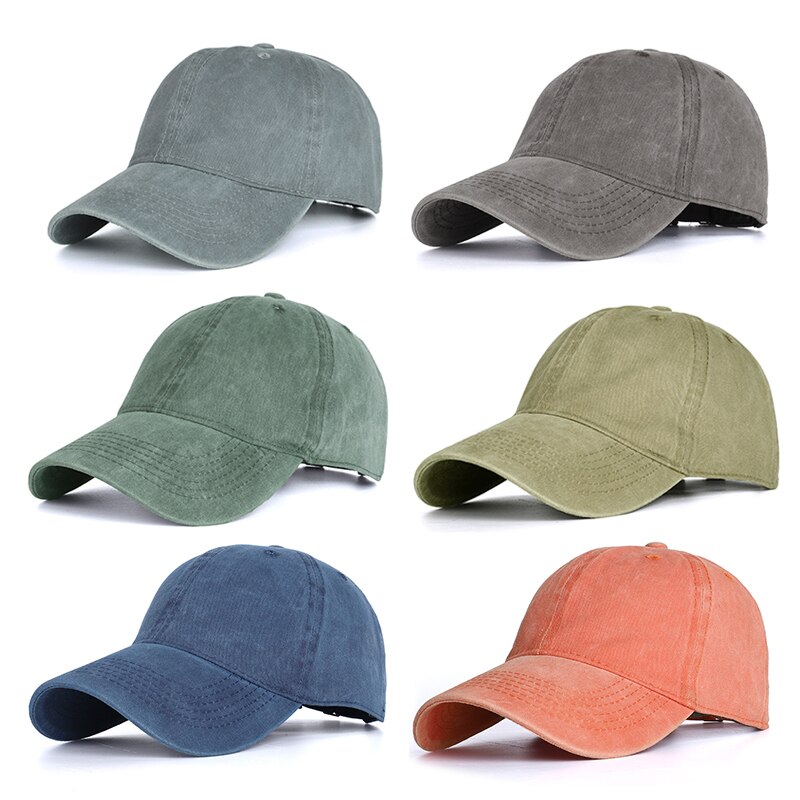 Mannen Baseball Cap Gewassen Katoen Baseball Cap Vrouwen Vintage Snapback Hoed Verstelbare Trucker Outdoor Caps Effen Kleur Hoed Bone
