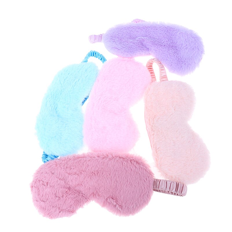 Super Soft Plush Eye Masks Silk Love Cloud Eye Cover Rabbit Plush Sleeping Mask Eyepatch Cartoon Nap Eye Shade Blindfold