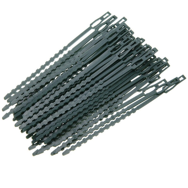 50 stk fiskebein banding hage wrap drivhus lianer plante potte vinstokker bundet verktøy plante støtte stropping spenne faste stropper klips