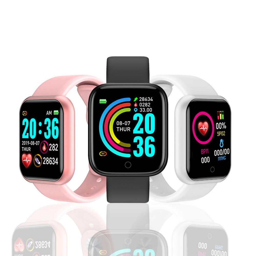 Reloj Y68 montre intelligente filles garçons Smartwatch électronique horloge intelligente étudiants enfant Sport montres intelligentes amazfit gts