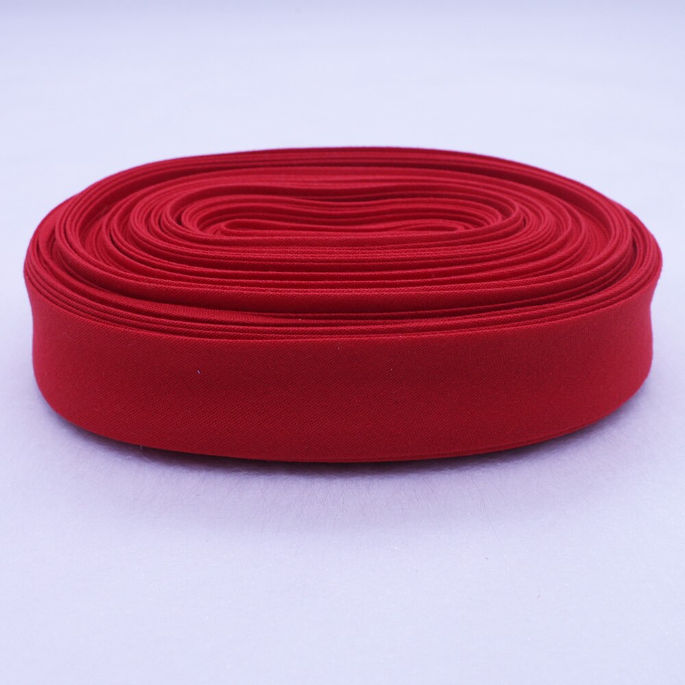 Polyester / Cotton 1" 25mm T/C Bias Binding Tape For Sewing Trimming Single Fold Ribbon Solid Color DIY 25yards/Roll: Multi-Colored