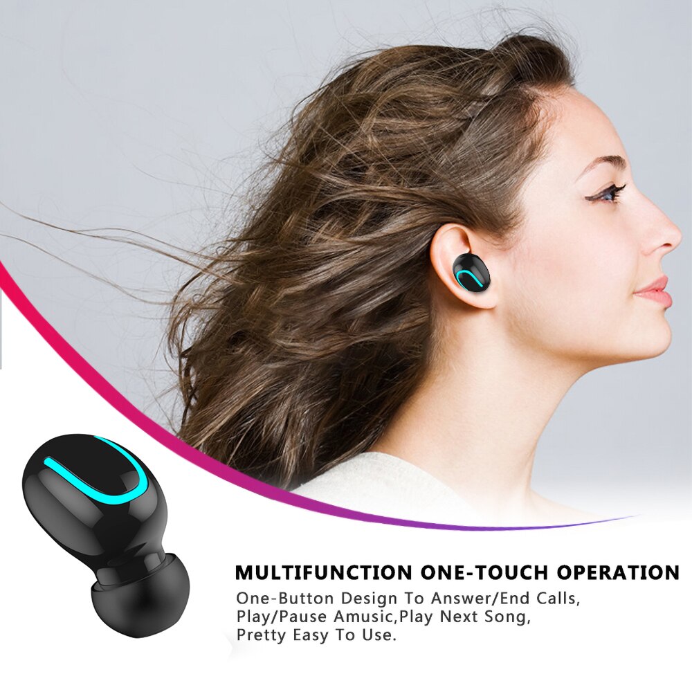 Kebidu TWS sans fil Bluetooth 5.0 ecouteurs HBQ-Q32 casque écouteur stéréo sport mains libres écouteurs casque de jeu