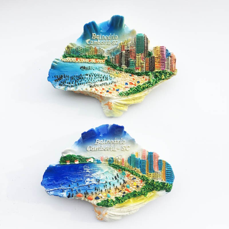 Fridge Magnets Souvenir Arcade Balu Cave Kuala Lumpur Malaysia Barne Ali Ocamborio Beach Brazil Magnetic Refrigerator Stickers