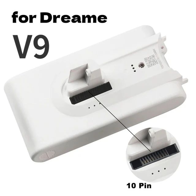 Batería Original de 5000mAh para Dreame V9 V9P XR V10 VVN3 VVN4 V8, batería de repuesto, accesorio para aspiradora inalámbrica de mano: Gris