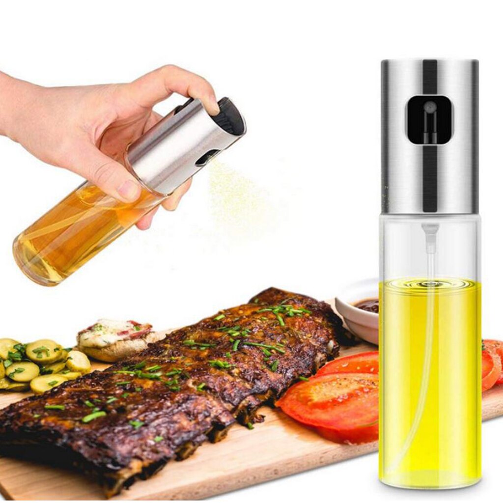 100mlPump Spray Bottle Olive Oil Sprayer Squeeze Bottle f/ Salad Making
