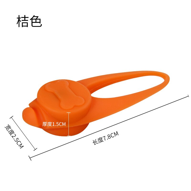 Collier LED pour chien, pendentif de sécurité, lumière clignotante, lumière clignotante dans la nuit, étiquettes lumineuses fluorescentes, fourniture pour animaux de compagnie: orange