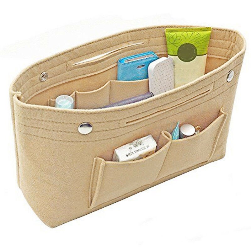 Vrouwen Insert Handtas closet Organizer Purse Voelde liner Organizer Bag Tidy Reizen: C1