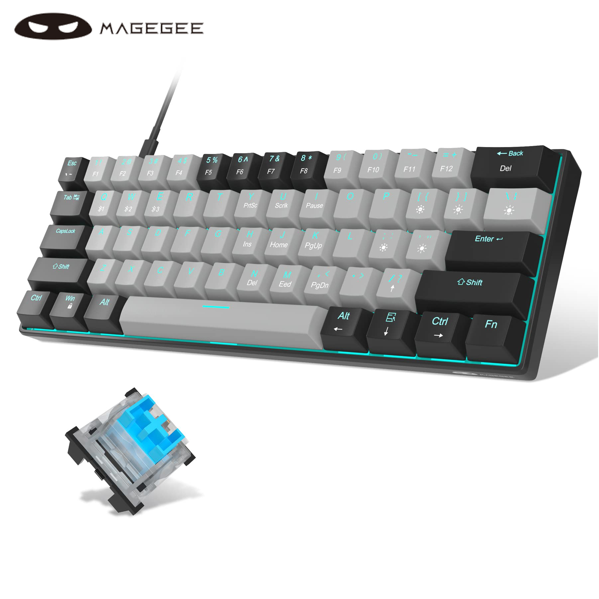 MageGee MK-Star61 60% Mechanical Gaming Keyboard 6... – Grandado