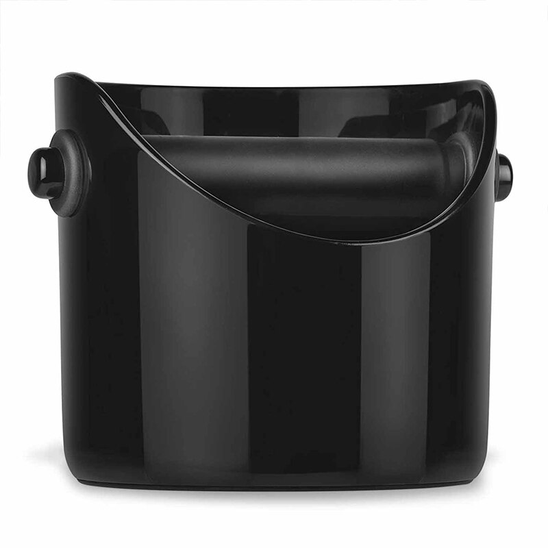 Espresso Knock Box Per Fondi Di Caffè, Contenitore Con Barra In Gomma, Antiscivolo, Nero, 10x10x11 Cm
