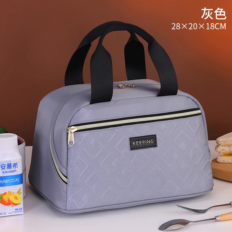 Large Lunch Bag Women Waterproof Concise Convenient Fresh Cooler Bags Thermal Breakfast Food Box Portable Picnic Travel: Blue