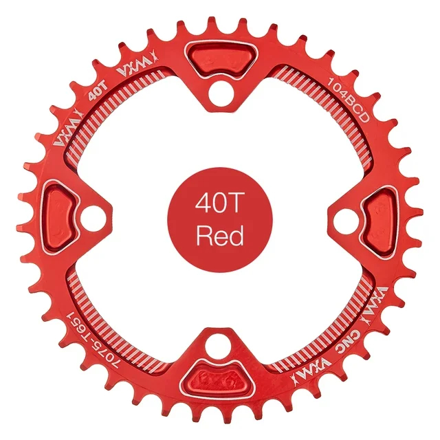 VXM-104BCD Mountainbike Crank Kettingblad Ronde 30 T-52 T Smalle Brede Ketting Wiel Ster Ring MTB licht 104 BCD Fiets Accessoire: Oranje