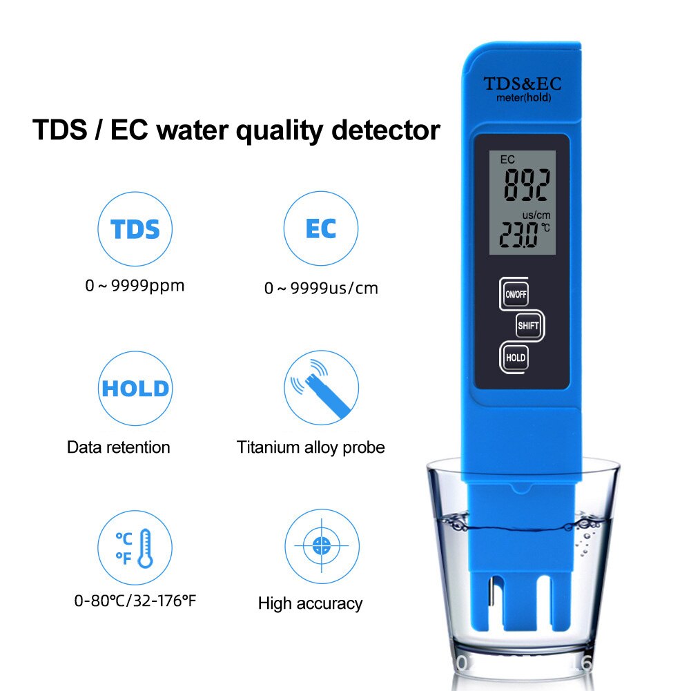 LCD Digital Water TDS/EC/Temperature Meter Pen Water Purity Tester
