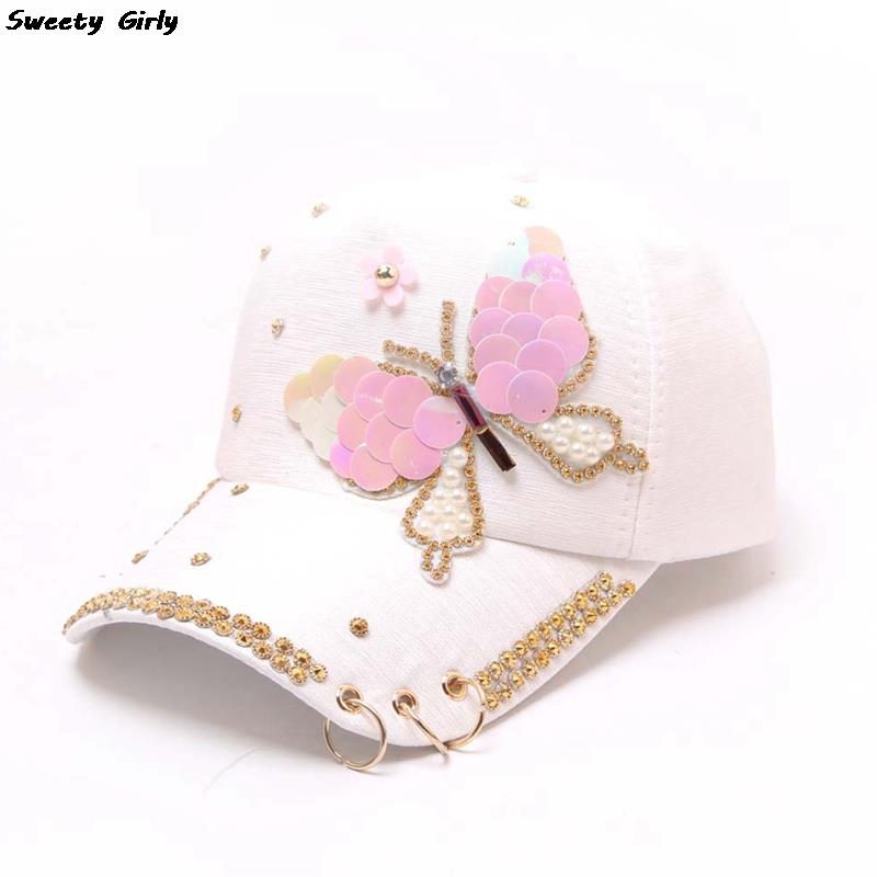 Casquette de Baseball avec trois anneaux en métal pour femme, chapeau de soleil, plein air, été: WT