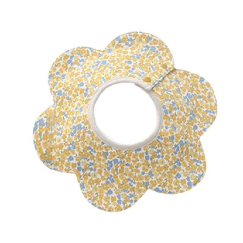 Slabbers Katoen Bloem Ster Babador Vier Layer Waterdichte Kwijl Handdoek Bib Swivel Snap Achthoekige Circulaire Rijst Zak: 7