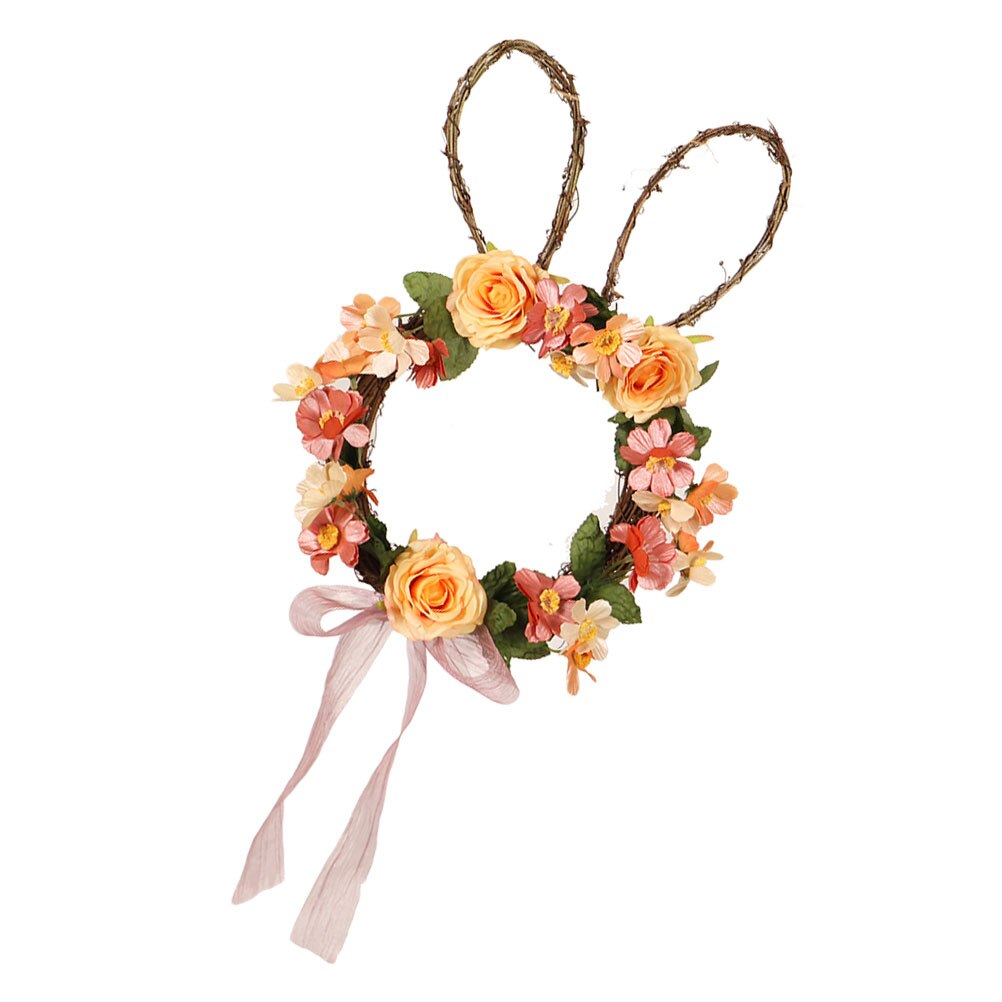 Easter Flower Wreath Easter Hanging Wreath Decor Exquisite Easter Wreath Ornament