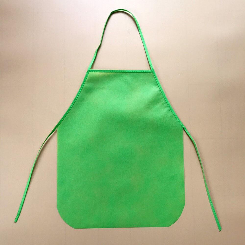 Delantal de manga para niños, gorro de bolsillo para guardería, cocina, pintura para hornear, bebida, comida, insignia, de logotipo: Green 