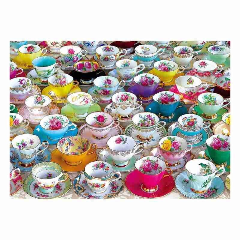 1000 Pieces Jigsaw Puzzle Teacup Picture Self-assembling For Adults Jigsaw Toy Toy Educational Puzzle Decompression Puzzles G0W9