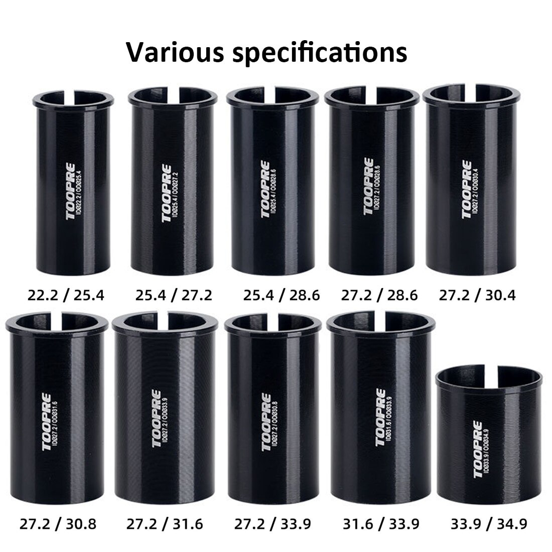 Bicycle Seat Post Tube Sleeve MTB Bike Seat Post Adapter Alloy SeatPost Tube Reducing Turn Sleeve Mountain Bicycle Cycling Parts