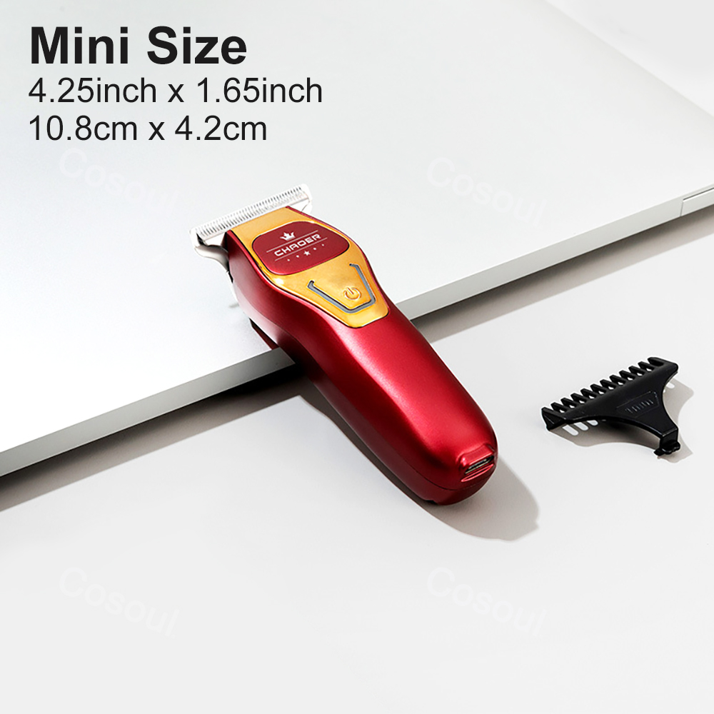 Cortadora de pelo portátil para hombres, Mini máquina de corte de pelo, recortadora de barba, juego de aseo