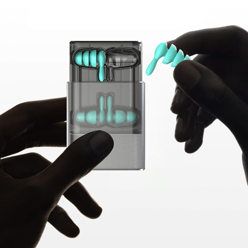 Cbmmaker 2 Pairs/Waterdicht Geluidsdichte Oordopjes Slapen Oordopjes Sterke Anti-geluid Oordopjes Waterdichte Siliconen Zwemmen Oordopjes: Lake Blue