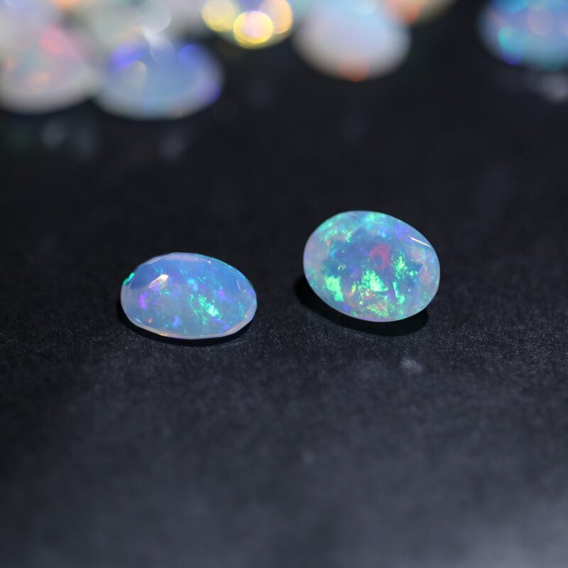 Natuurlijke Ethiopische Kleurrijke Cut Opal Oval 7*9 Mm Ongeveer 1.35ct Top Natuurlijke Precious Losse Edelstenen Diy Sieraden