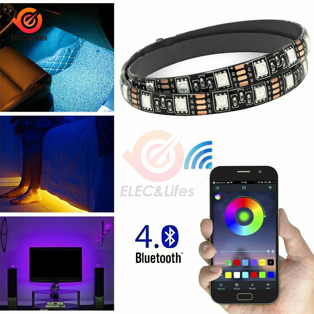 Dc 5V Usb Led Strip 5050 Smd Rgb 1M 2M 3M 4M 5M Bluetooth app Controle Flexibele Licht Tv Achtergrond Rgb Led Tape 30Leds