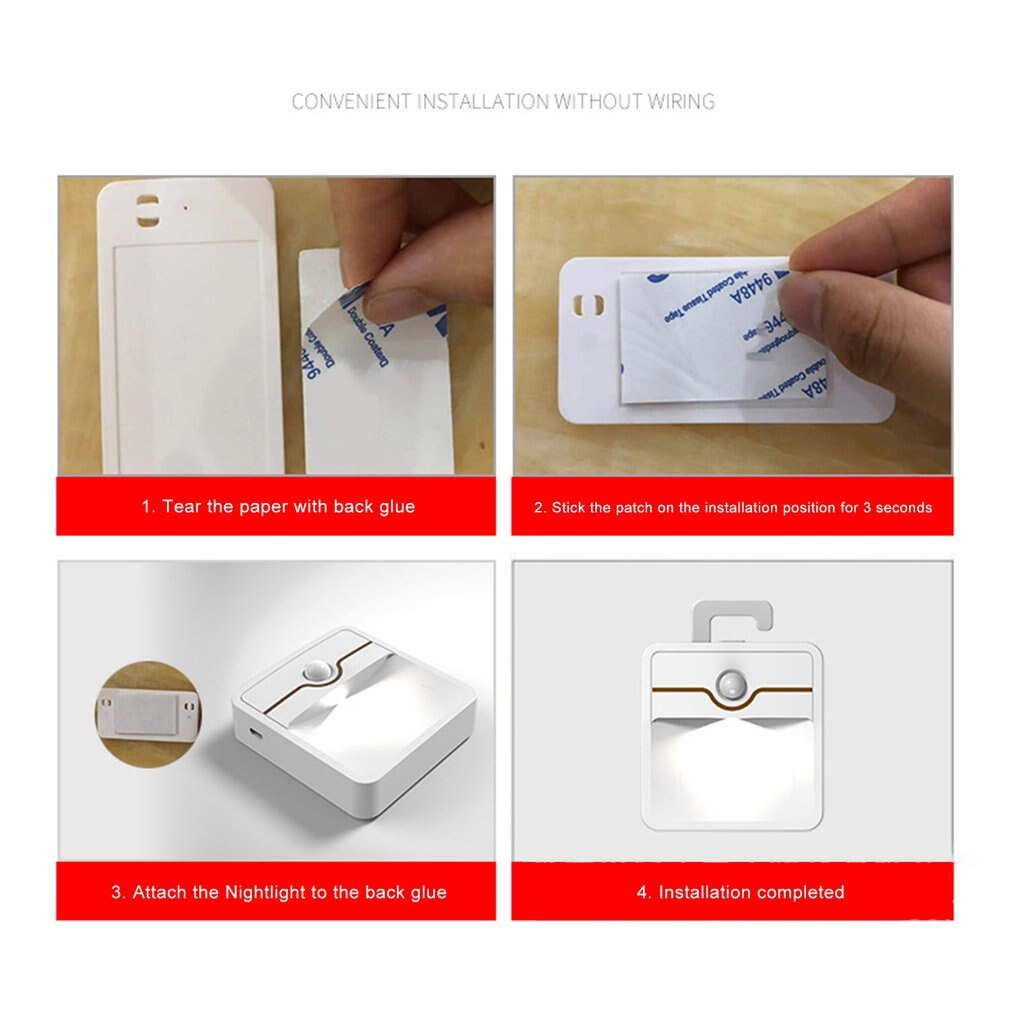 Led Menselijk Lichaam Infrarood Sensor Licht Garderobe Badkamermeubel Gang Decoratieve Nachtlampje