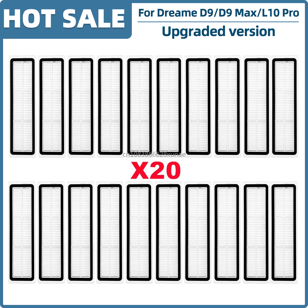 Ajuste para Dreame D9 / D9 Max / L10 Pro / Trouver LDS Finder piezas de vacío rodillo Cepillo Lateral filtro Hepa paño de mopa tanque de agua: Azul cielo