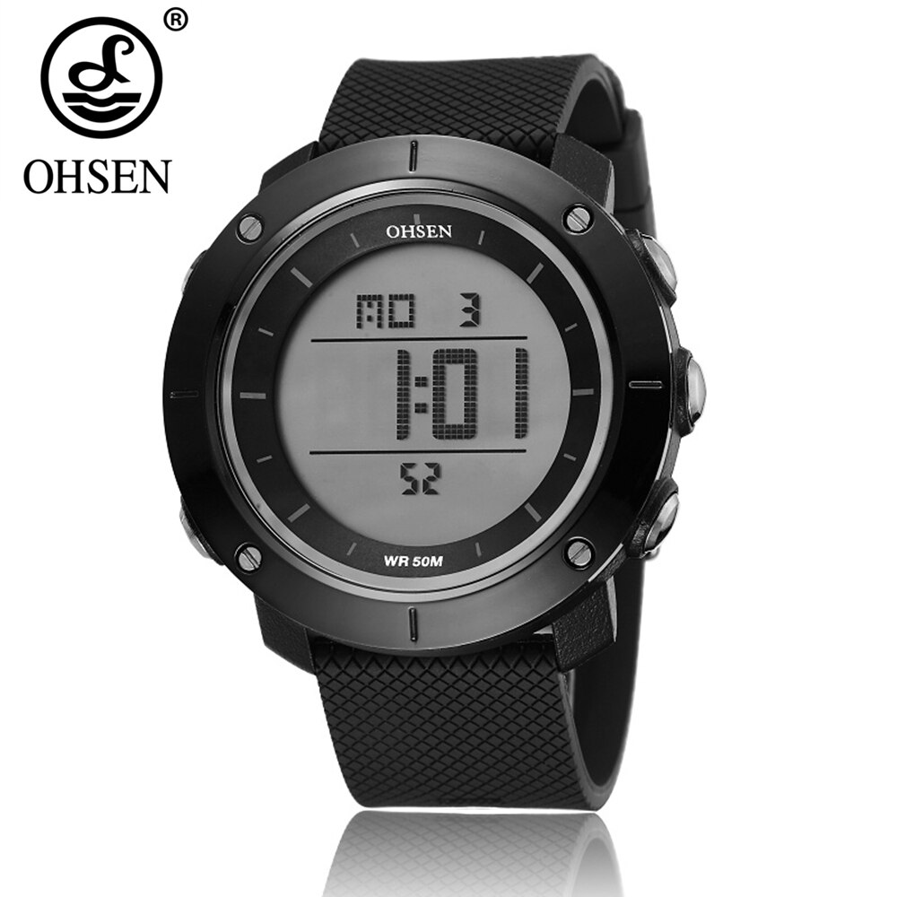 NEUE OHSEN Mann Männlichen Orologio Uomo Digitale Uhren Wasser Stoßfest Herren Sport Armbanduhren Silikon Band