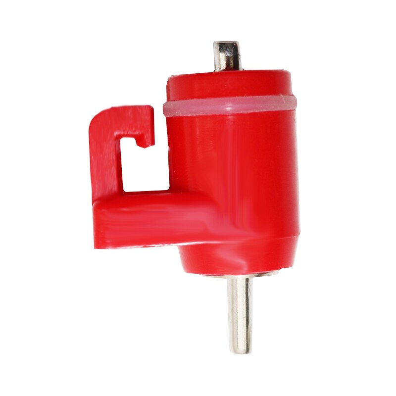 Tetinas de agua para beber pollo de codorniz, bebederos de bolas de acero rojo, uso para aves de corral, 100 Uds.