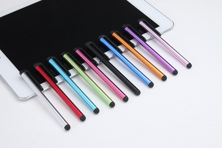10pcs/lot Capacitive Touch Screen Stylus Pen for IPhone IPad IPod Touch Suit for Smart Phone Tablet Metal Stylus Pencil