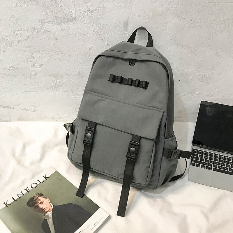 Men's Backpack Bag Male Polyester Laptop Backpack Computer Bags high school student college students bag male: Beige