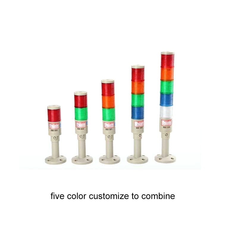 Industrielle LED Warnleuchte 220V - Rotierender Blitz Alarm 120dB IP54