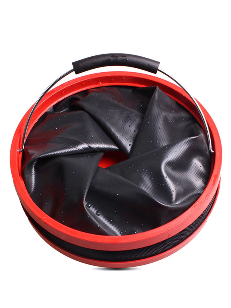 12L Foldable Bucket Car Outdoor Travel Large-Capacity Fishing Storage Buckets Portable Camping Washing Water Cleaning Bucket