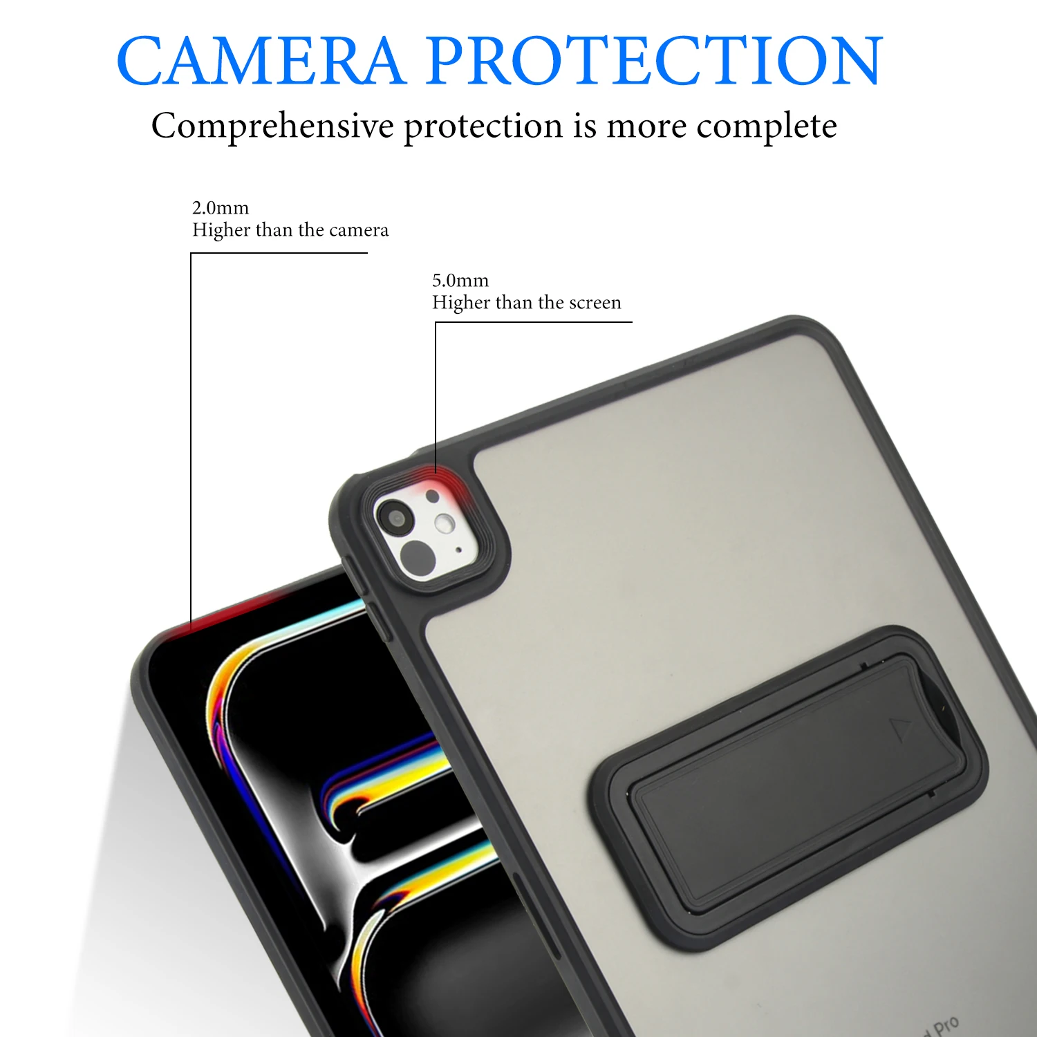 Stand Case Voor iPad Pro Air 2024 Gevallen 4 5 6 7 8 9e 10e Generatie Matte Doorschijnend 10.2 10.9 11 inch Mini Kickstand Cover