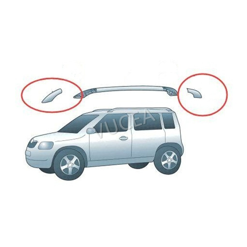 1 sztuk bagażnik dachowy straży czarny kolor plasitc pokrywa dla chińskich Skoda yeti SUV części samochodowe