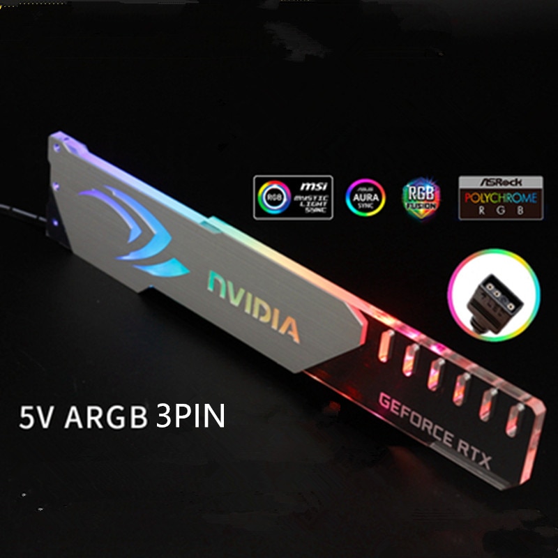 Symphony AURA graphics card bracket RGB belief lamp graphics card fixed support bracket companion computer light pollution decor