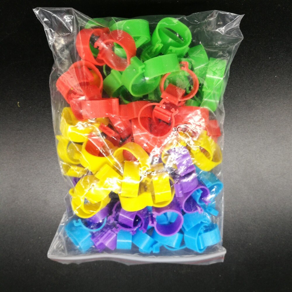 Anillos de pie de gallina y Paloma para pierna, palomas, aves de corral, pollitos, patos, loros, anillo de Clip, herramientas para codorniz, 1,6 cm, 1000 Uds.