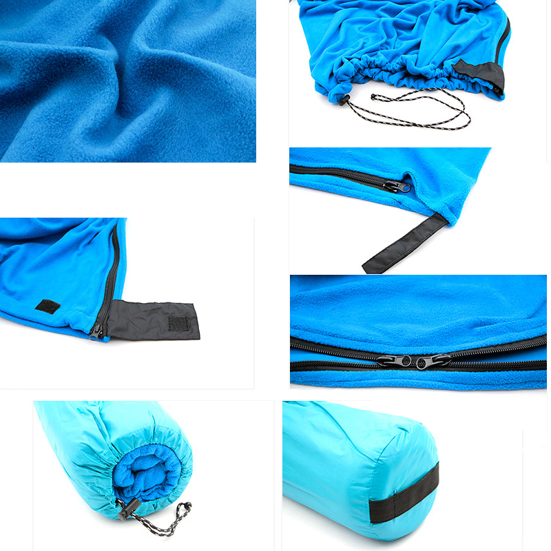 Sac de couchage en polaire pour l&#39;extérieur, sac de couchage de Camping, drap doublure, sac de randonnée, couverture, tente ultralégère, lit, voyage, randonnée